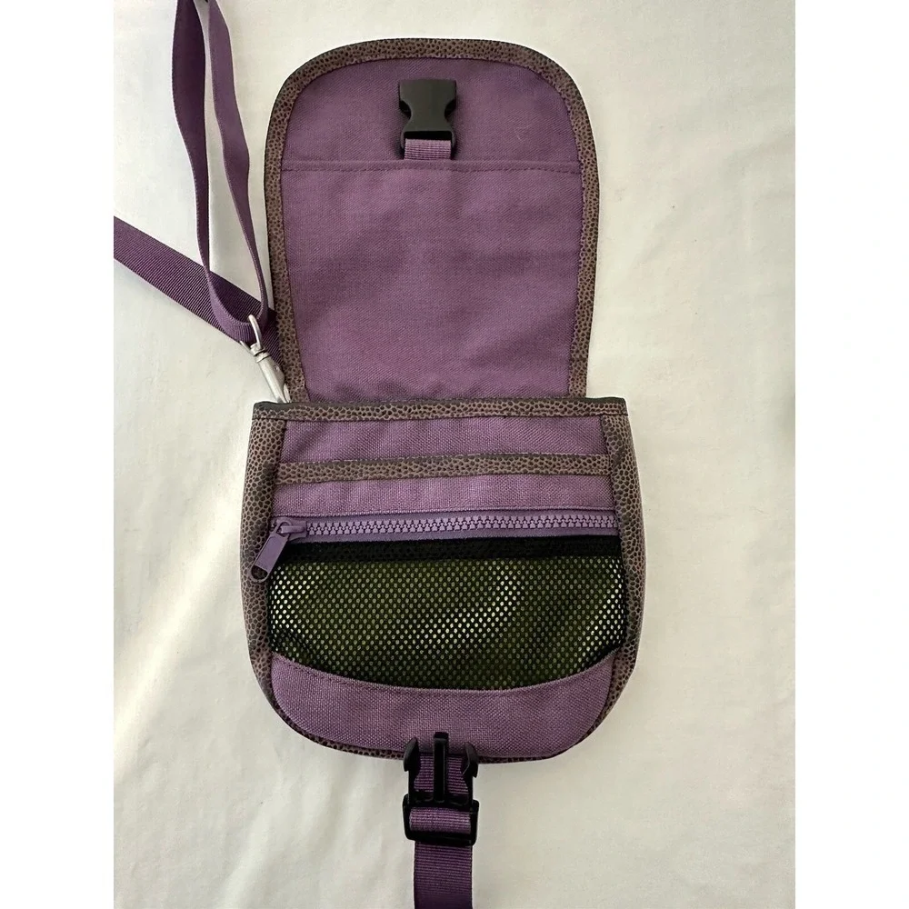Haiku by Sharon Eisenhauer Vegan Leather Crossbody Bag Purple Travel Packable
